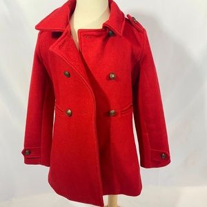 Gap Kids Red Wool Coat Jacket